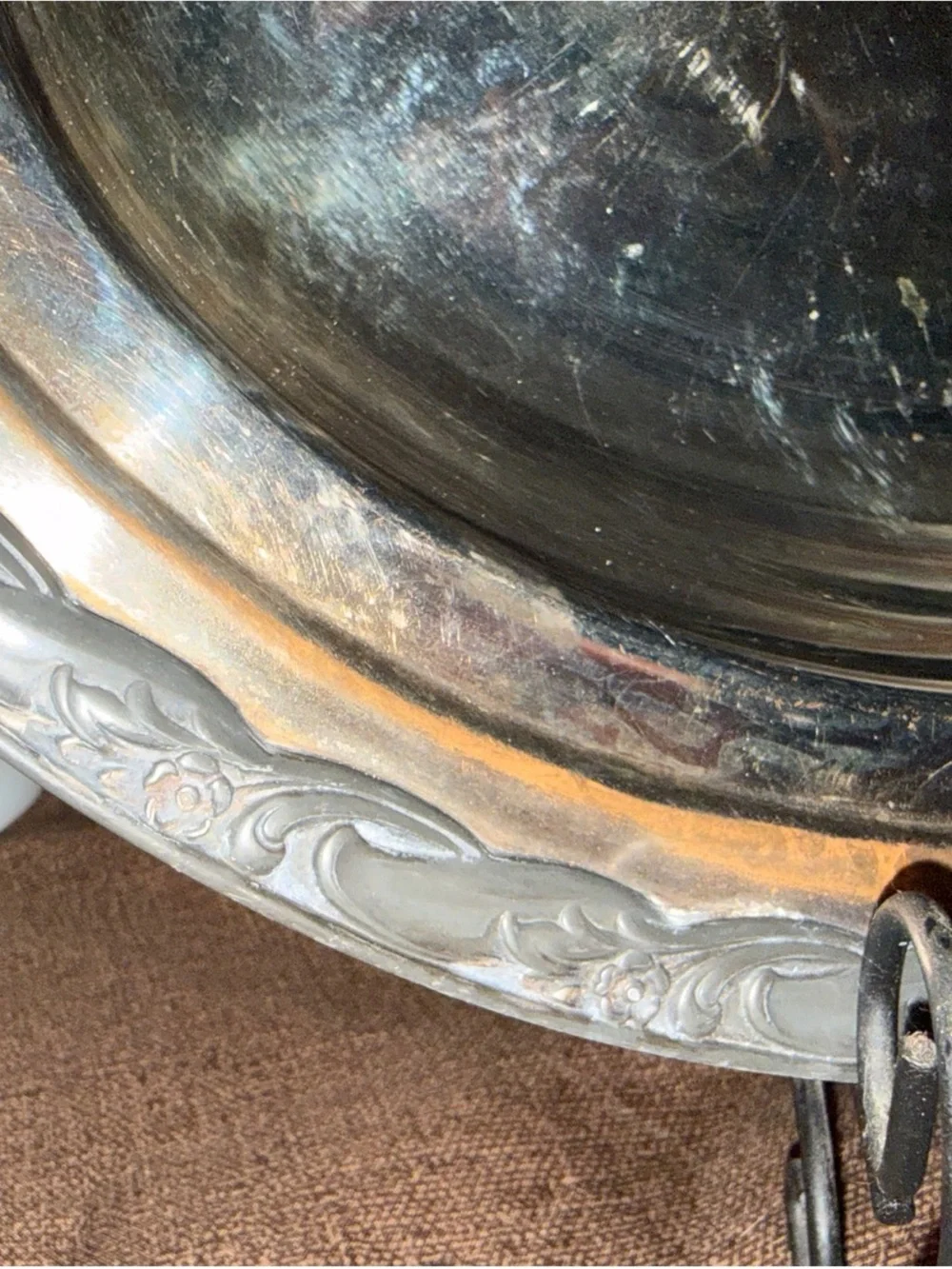 Vintage Sheridan Celeste 4000 Silverplate Oval Serving Bowl Art Nouveau